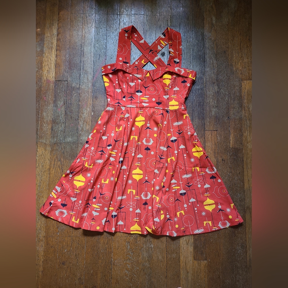 NWT Sourpuss Orange Vintage Flare Dress
